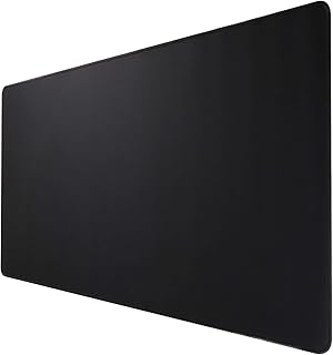 HIHUHEN Gaming Mouse Mat/Mouse Pad 900 x 400 x 3 mm | XXL Mouse pad | Table mat/Large Size | Improved Precision and Speed | Rubber Base for Stable Grip on Smooth Surfaces Non-Slip (90x40Black005)