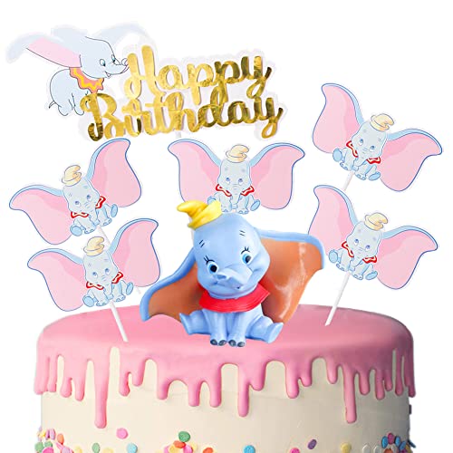 IOSCDH 12pcs dumbo Decoración para Tartas, Decoración de pastel de Dumbo, Decoration Dumbo...