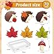 70 Stück Herbstdeko Konfetti Tischdeko Herbst, Streudeko Herbst Dekoration Holz Bunt Lgel Ahornblätter Pilze mit Aufbewahrungsbox, Herbstdeko Tisch Deko Party für DIY Handwerk Verzierungen