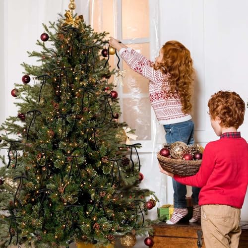 Image of 24 Pcs Black Velvet Bows Ornaments for Christmas Tree, Vintage Rustic Elegant Velvet Christmas Bows Tree Decorations, Indoor Home Decor for Wreath Mantle Gift Wrap Holiday Decor, 3 /8'' W, 5 * 7 inch