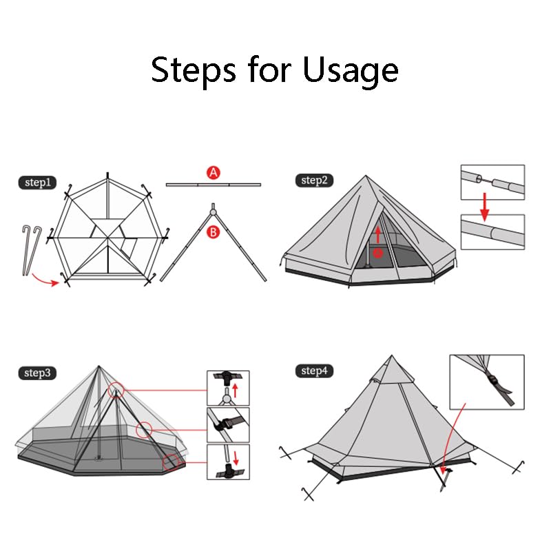 Carpa para camping para 4-6 personas resistente y ventilada miniatura 5