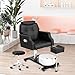OmySalon Pedicure Chair w/Stool & Bubble Massage Foot Bath, 360° Rotation Hydraulic Adjustable Seat, Pedi Station for Foot Nail Tech Beauty Spa Salon Home Use (Black)