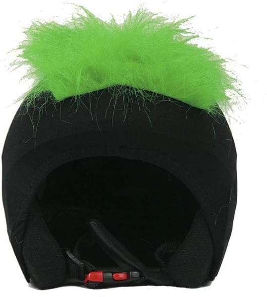 COOLCASC Furry Green Multisport Helmet Cover