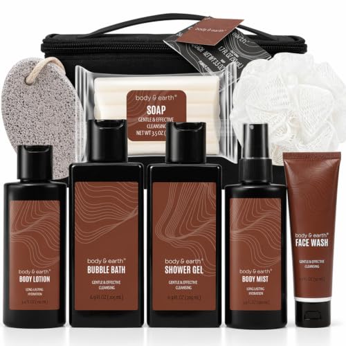 Body & Earth 8pc Sandalwood Gifts for Men Spa Gifts Bath Set...