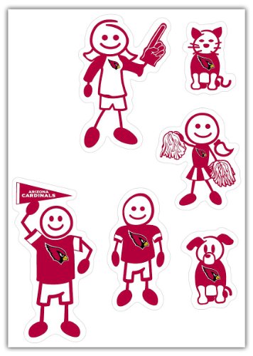 NFL Siskiyou Sports Fan Shop Arizona Cardinals Family Decal Set Small One Size Team Color