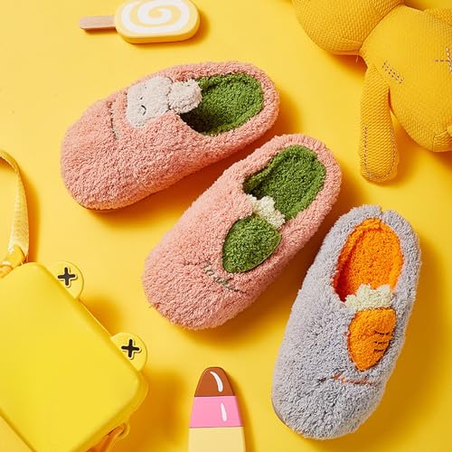 Cotton Bedroom Slippers for Kids Girls Boys Memory Foam Comfy House Slippers Big Kids Cozy Indoor Home Sandals Size 43