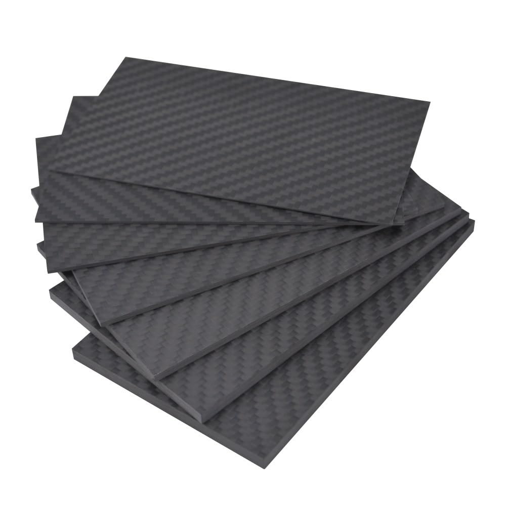 1 pannello in lamiera di carbonio puro 3K da 100 mm x 250 mm, pannello composito leggero for parti di elicotteri modello(3mm)