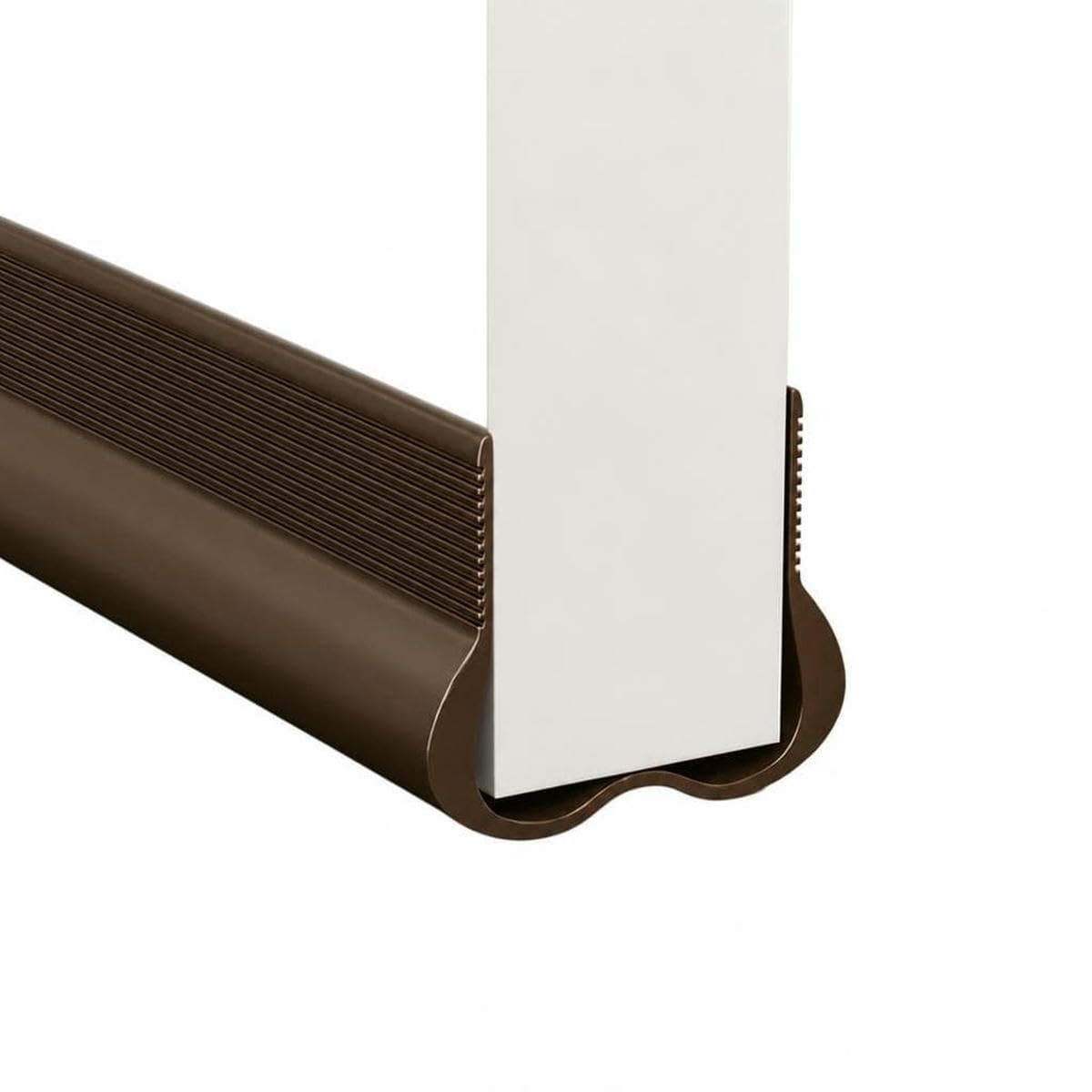 Flexible Door Bottom Sealing Strip Door Gap Soundproofing Wind and Dust Proof Weather Strip Under Door Draft Stopper Tape-Brown