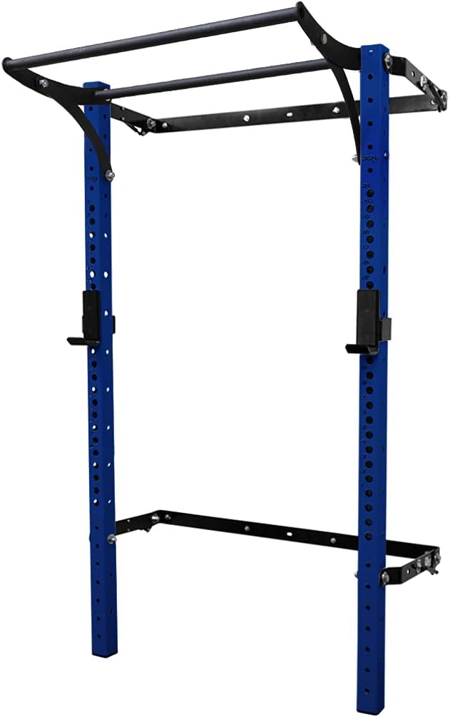PRx Performance Profile® PRO Squat Rack 3x3 with Kipping or Multi-Grip Pull Up Bar, 7'6" or 8' Uprights As Seen On Shark Tank Wall Mounted Home Garage Gym Exercise System
