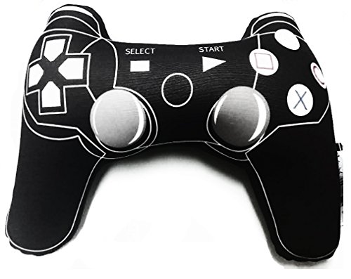 LINFORMAL COJIN con Forma Mando | Decoracion HABITACION Gaming | Regalos Originales | COJIN Mando Playstation | Relleno COJIN Bolas ANTIESTRES | 36X23CM