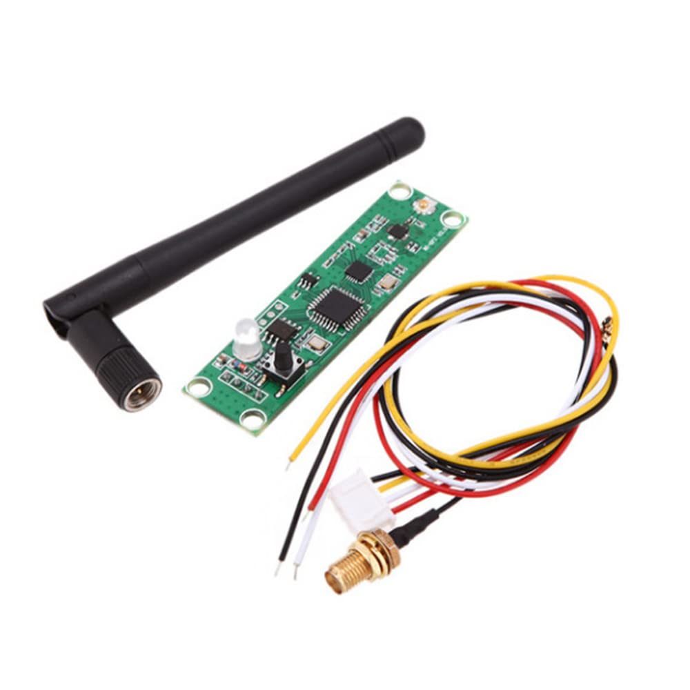 Srutueo 5Pcs 2.4Ghz Wireless DMX 512 Transmitter Receiver PCB 2 in 1 Module Wireless PCB Board with Antenna for DMX Stage Light, green, 500257949