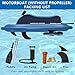 Seated Floating Pool Motor Boat,1-2 Persons Water Propulsion Jet Ski,Upgraded Dual-Fin Design Motorboat(Excluding Thruster)