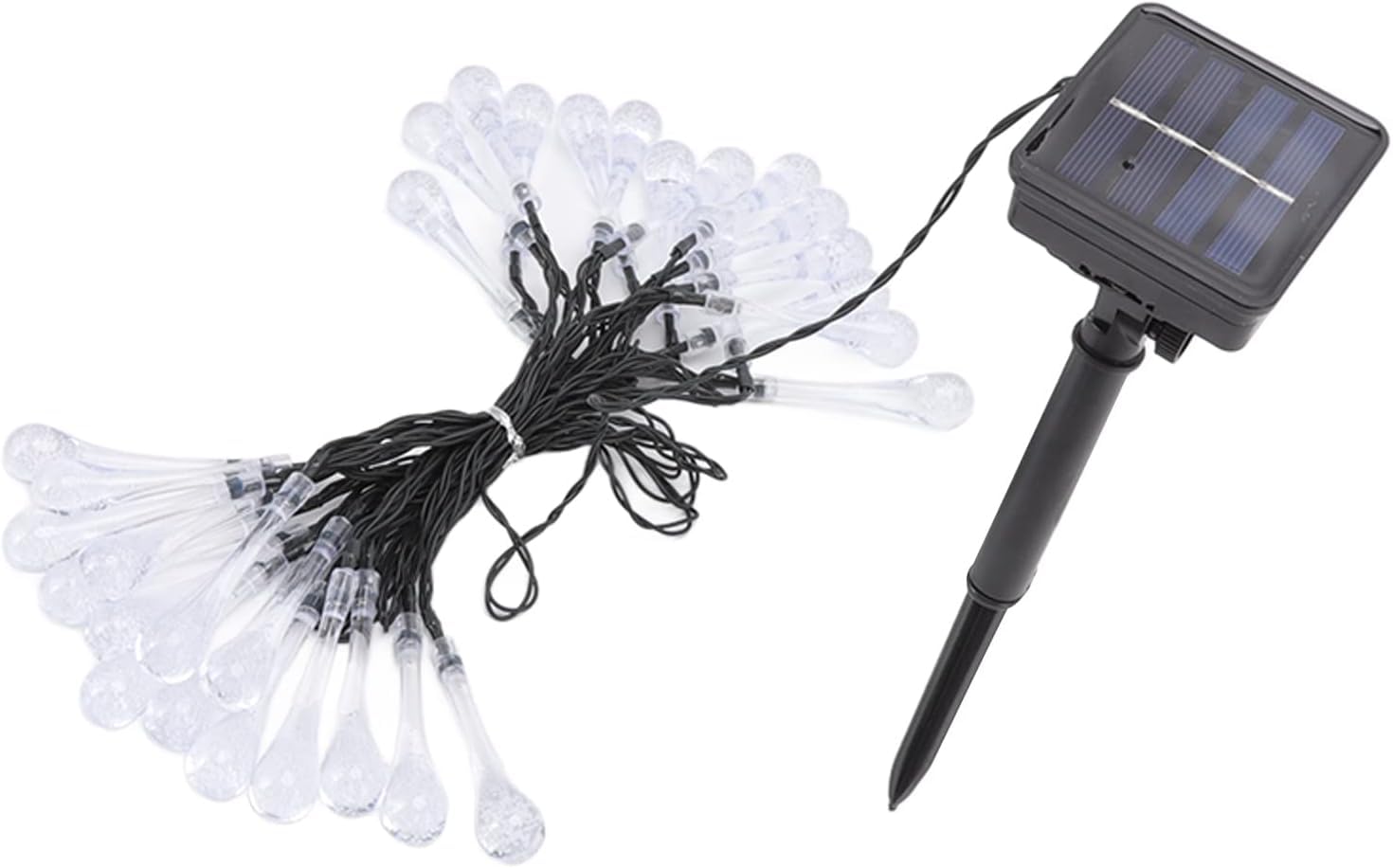 XERGY Solar String Lights - 30 LED Water Drop Fairy Lights -2