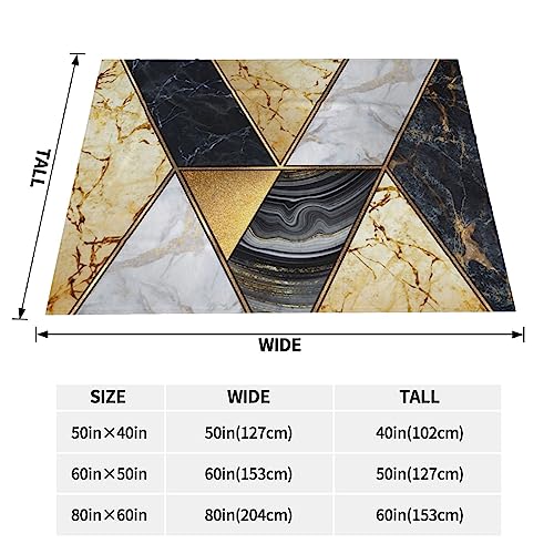 Couverture géométrique marbré en flanelle 152x127 cm pour lit et canapé
