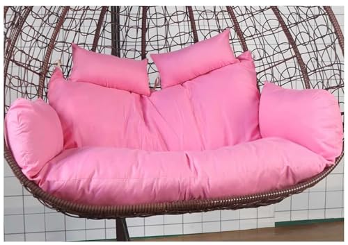 2 Person Suspendu Hamac Oeuf Chaise Coussins Balançoire Panier Suspendu Coussin de Siege avec Oreiller Épaissir Siège de Chaise Rotin Fauteuil Chaise...
