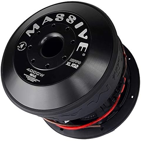 Massive Audio HIPPOXL102 – 10 Inch Car Audio Subwoofer, High Performance Subwoofer for Cars, Trucks, Jeeps - 10" Subwoofer 2000 Watt RMS, 4000w MAX Dual 2 Ohm, 3 Inch Voice Coil. Sold Individually Cover