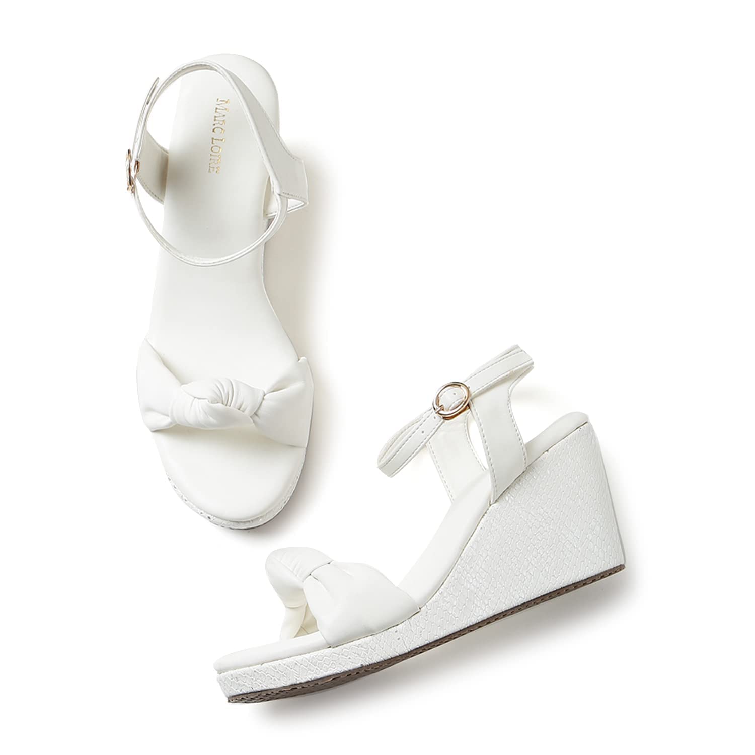 Marc Loire Women Soft Comfortable White Embellished Wedge Heels,Size_6 (B0BP7T4KDX) Amazon Price History, Amazon Price Tracker