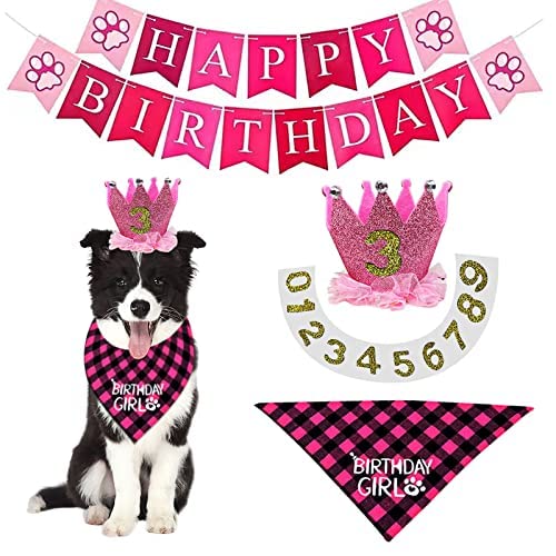 犬 誕生日 スタイ グッズ バースデーハット 帽子 ペットグラウンド ペ 飾り付け 猫 バンダナ 風船 バナー おしゃれ 記念日 メモリアル パーティー飾り(ピンク)