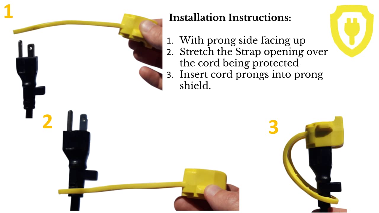Prong Shield Outdoor Plug Cover Weatherproof Extension
