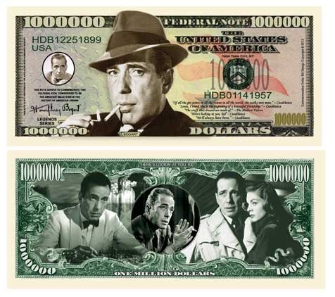 American Art ClassicsPack of 5 - Humphrey Bogart Million Dollar Bill