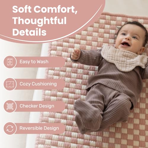 Matelas à langer lavable en coton bio tapis de change doux - 5