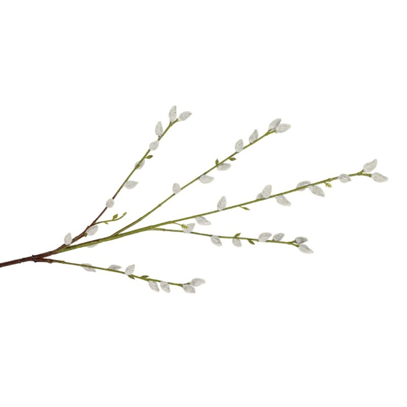Kaeltsyn Willow Branch 6 Prongs with Bendable Stems Flexible Artificial Simulated Plant for Indoor Decoration Wedding Background Boughs