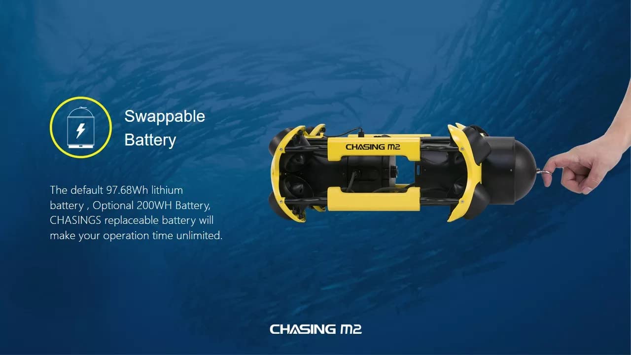 Chasing M2 Drones de caméra sous-marine Robot de sauvetage P100 ROV 100 m avec 4K EIS UHD RC Drones bras robotiques pour la recherche de sauvetage