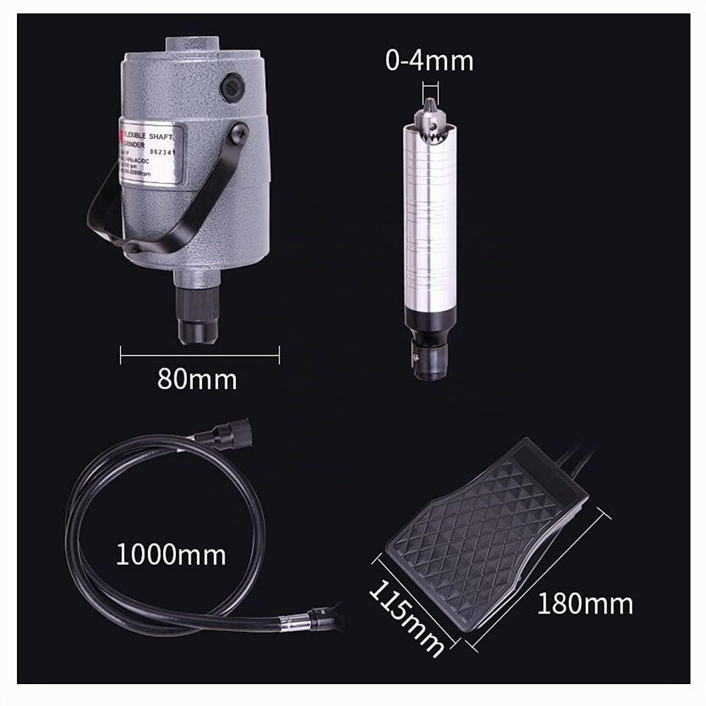Professionelle Schnellschleif hängenden Flex Shaft Electric Grinder Carver Mehrzweckschleifmaschine mit biegsamer Welle, Rotary, Fußpedal-Steuerung 30pcs Rotary tool