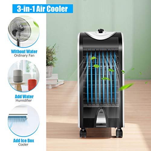 image for COSTWAY Portable Evaporative Cooler, Cooling Fan with 3 Modes, 3 Speed