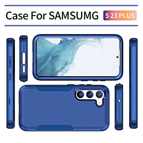 Image of Cubix Full Body Armor Cover for Samsung Galaxy S23 Plus Pouch Hard PC + Soft TPU 3-Layer Military Grade Back Case (Navy)