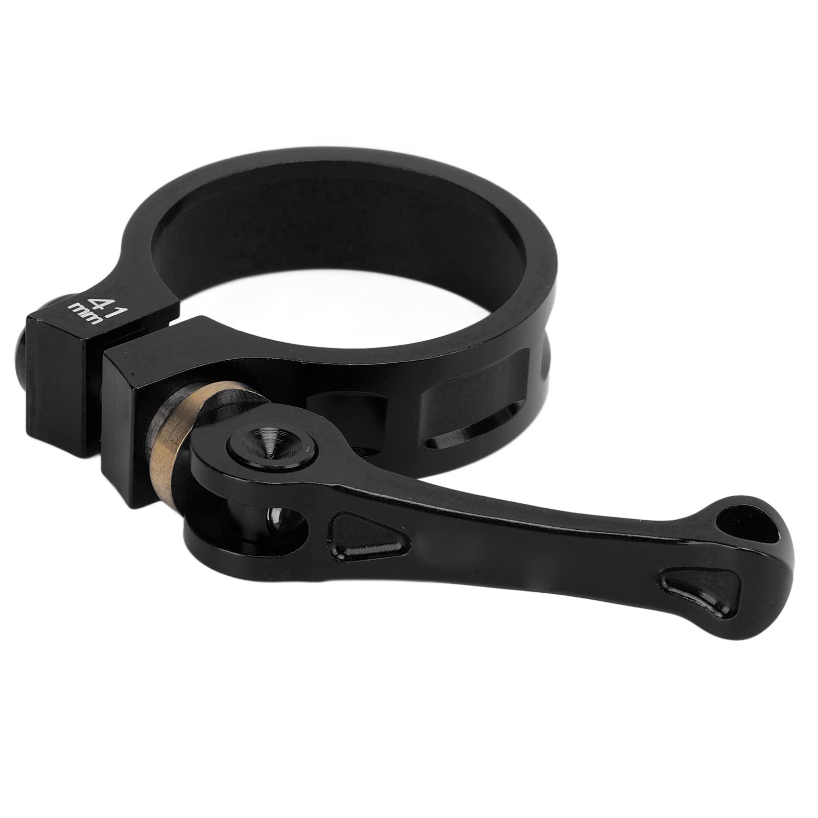 SUNGOOYUE Seat Post Clamp, 41mm CNC Aluminium Alloy Quick Release Seatpost Collar for Folding Bikes(Black)