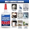 Ceramic Super Glue 30g x 2 Pcs, Instant Bond High Strength Waterproof Adhesive for Porcelain,Clay Pots,Figurine, Pottery, Dishes Repair, DIY Crafts