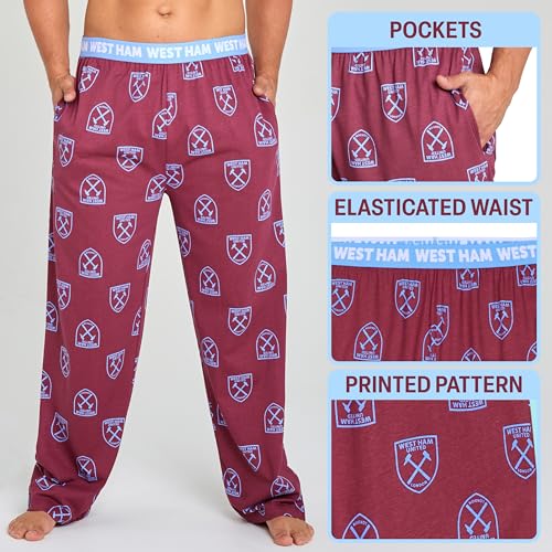 West Ham United F.C. Mens Pajama Pants Lounge Pants Loungewear Comfy Sleepwear4