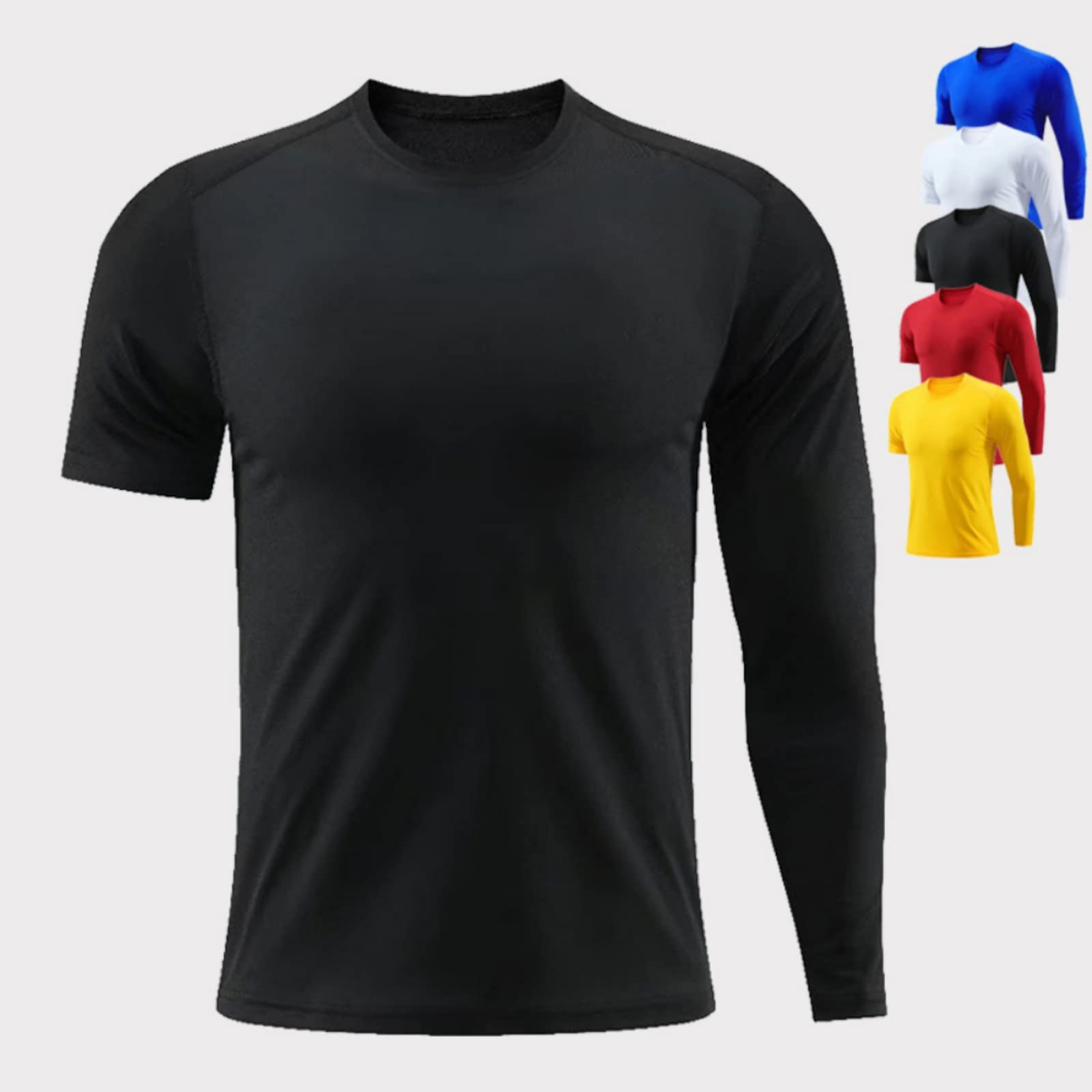 ATRACTIVOLL T-Shirts De Sport Homme Compression, Fitness Baselayer Manches Longues Séchage Rapide Maillot Basket-Ball Football Jersey Gym Shirt