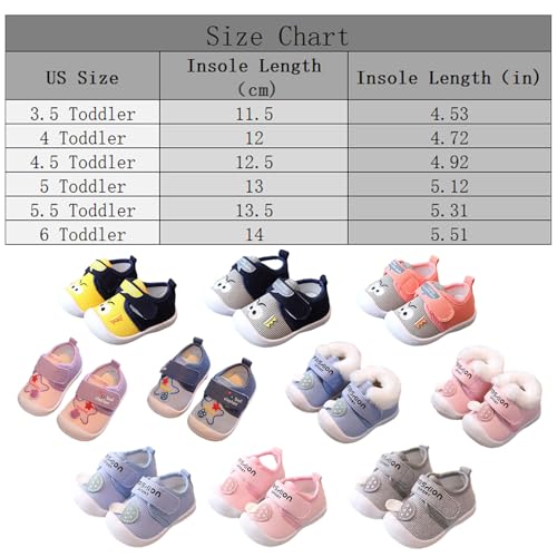 Squeak Shoes Toddler Girl Baby Boy Sneakers, Cute Comfort Anti-Slip Soft Sole First-Walking Squeaky Little Kid Trainers for First Walkers in Autumn Winter2