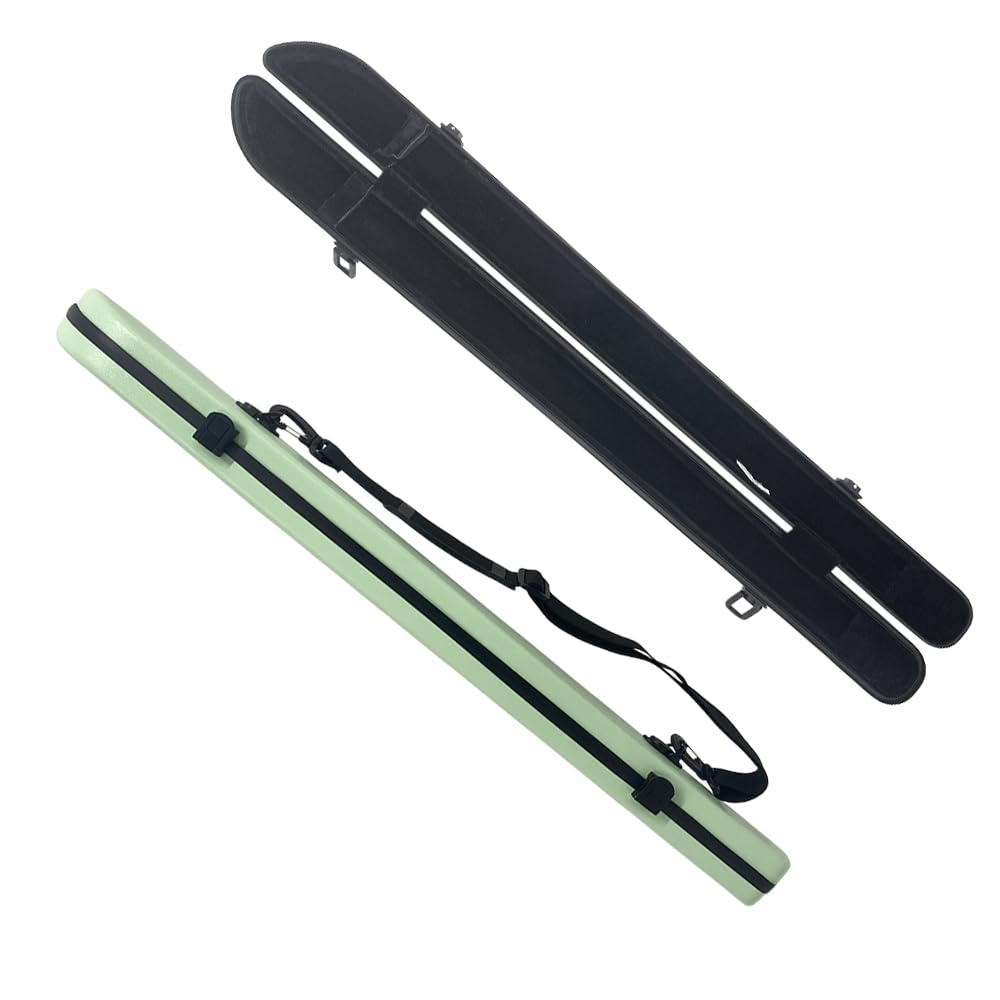 yinfente Carbon Fiber 2pcs Violin Viola Cello Bow Case Lightweight Bow Bag Hold Bow with Adjustable Strap Green — image 1