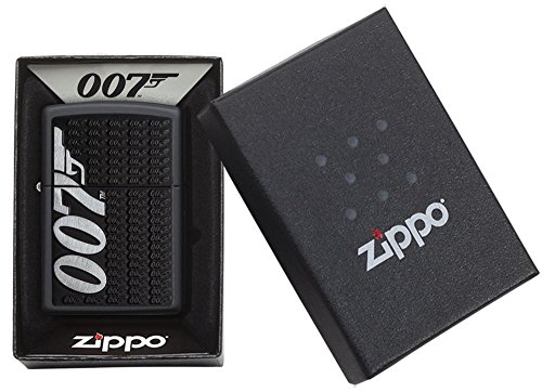 Mechero de bolsillo Zippo James Bond negro mate para llevar a diario 7