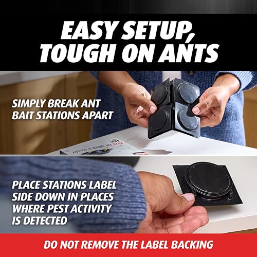 Image of Ortho Orthene Ant Bait - Indoor Ant Killer, Kills the Queen and the Colony, 12 Bait Stations