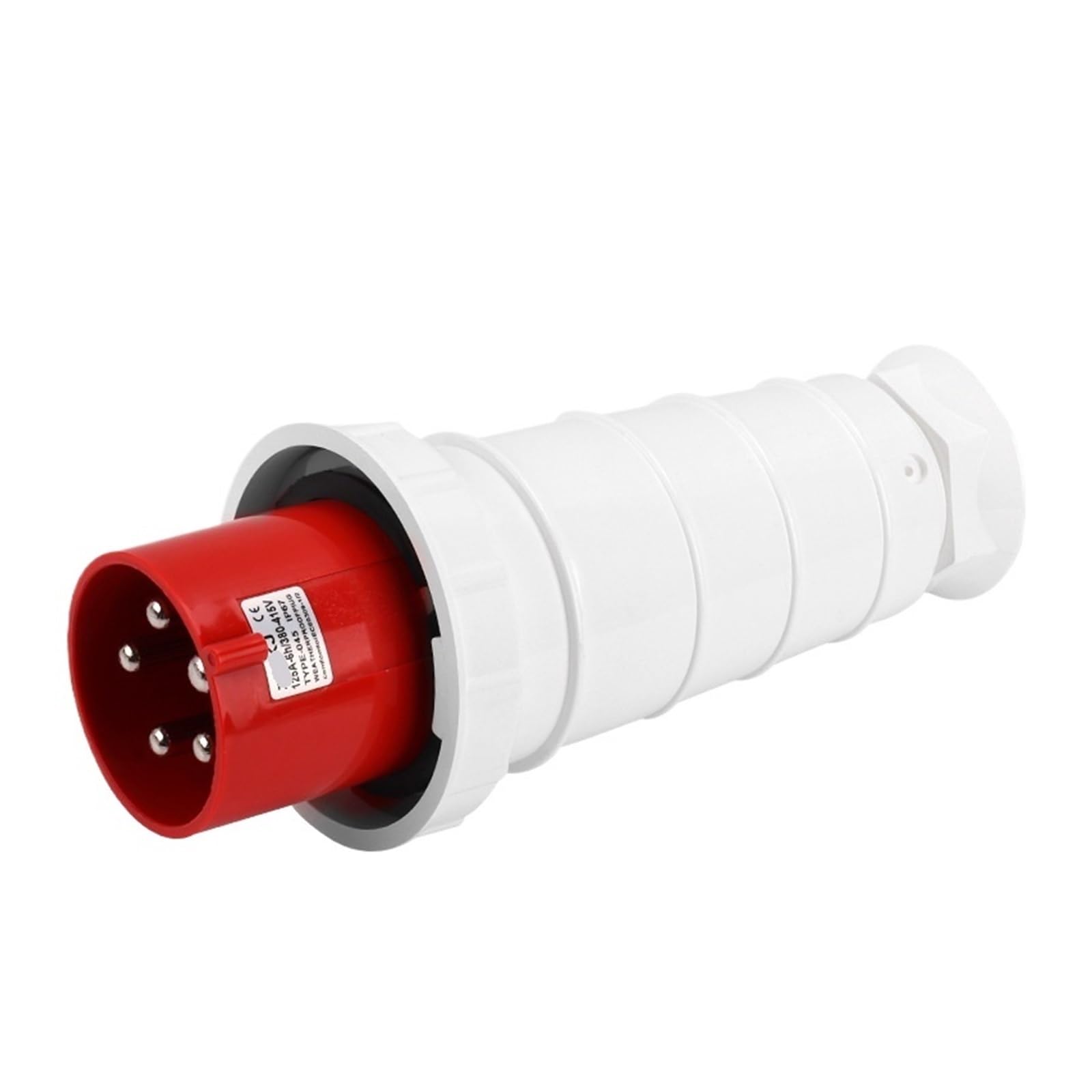 Enchufe Industrial ZQ-045 de 5 Pines, x 125 A, Impermeable, IP67, trifásico, Cuatro Cables, A