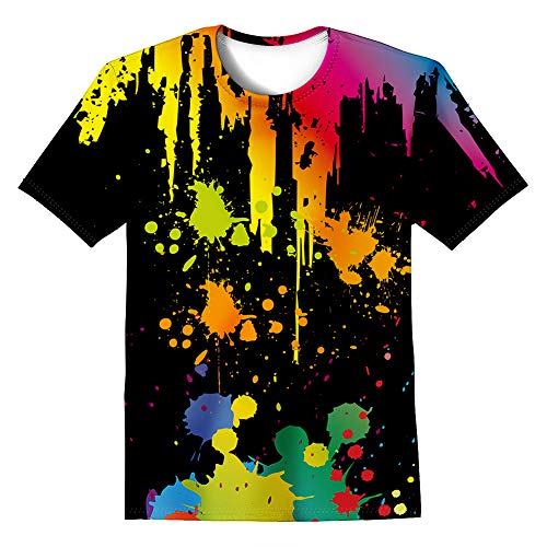 Image of LAIDIPAS Boys Girls 3D Graphic T-Shirt Short Sleeve Tops Tees 6-16 Years | Kids Crewneck Shirts, Vibrant Color, Lightweight and Quick Dry, Trendy Outfits for School, Parties, vacation and Daily Wear
