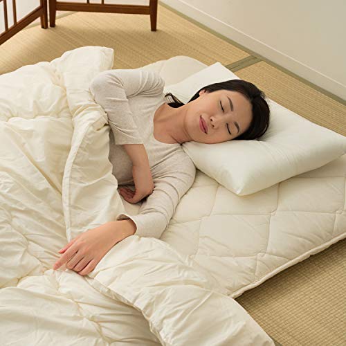 EMOOR Japanese Futon Mattress CLASSE Queen Made in Japan White, Foldable Floor Sleeping Bed Tatami Mat