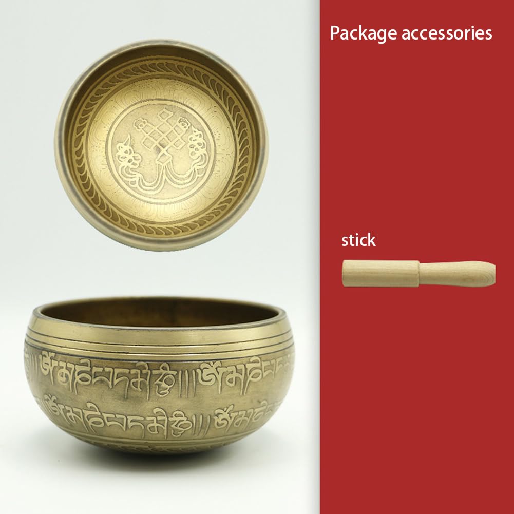 Set di campane tibetane fatte a mano, per meditazione, yoga, consapevolezza e meditazione, campane sonore, campana tibetana per yoga, relax, donne e uomini (ciotola +