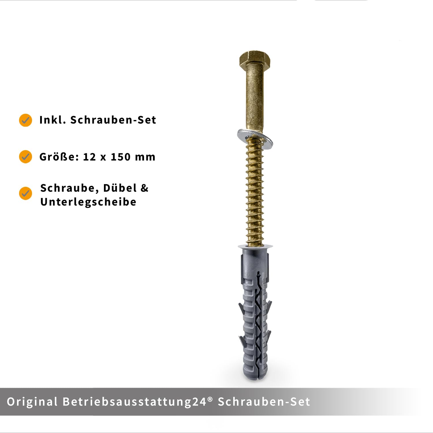 wolk Parkplatzbegrenzer 180 cm Radstopper Hartgummi, Parkhilfe Garage | Mit Reflexstreifen, für Stellplatz, Carport und Parkplatz. Für Beton und Asphalt geeignet