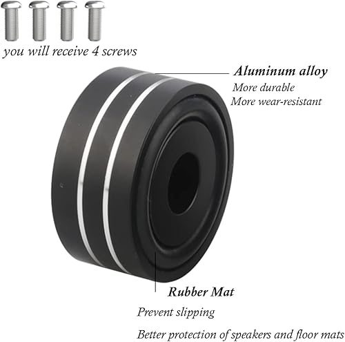 Miniatura 10 de Tertullus 4 pies de altavoz de aluminio HiFi Tocadiscos pies de aislamiento pies de soporte de aluminio Altavoces almohadillas de audio de 2.283 x