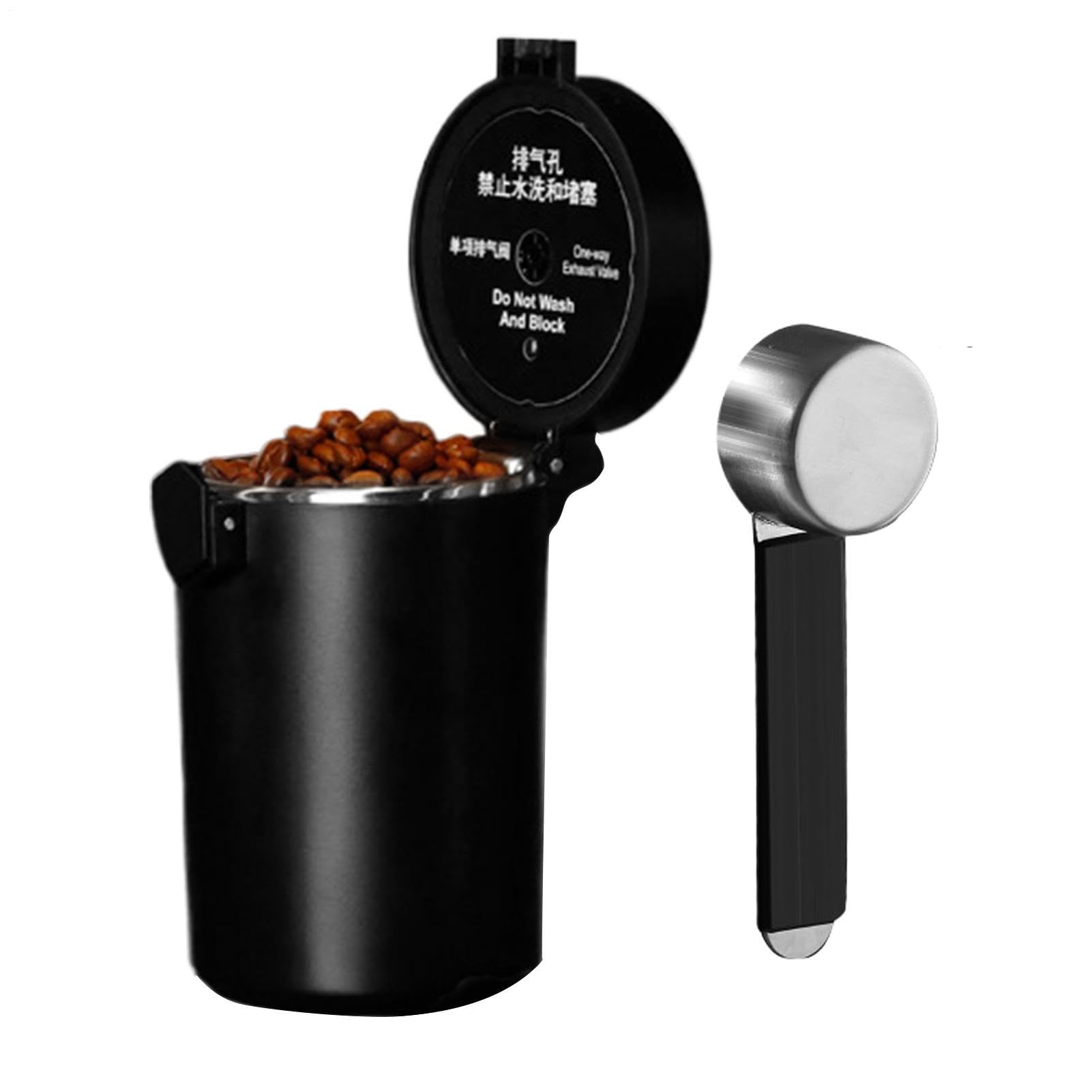 Contenitore Per La Conservazione Del Caffè Barattolo Sottovuoto Da Cucina | Contenitore In Acciaio Per Caffè Con Misurino Ermetico Per Riso Tè Zucchero Caffè Macinato E Al