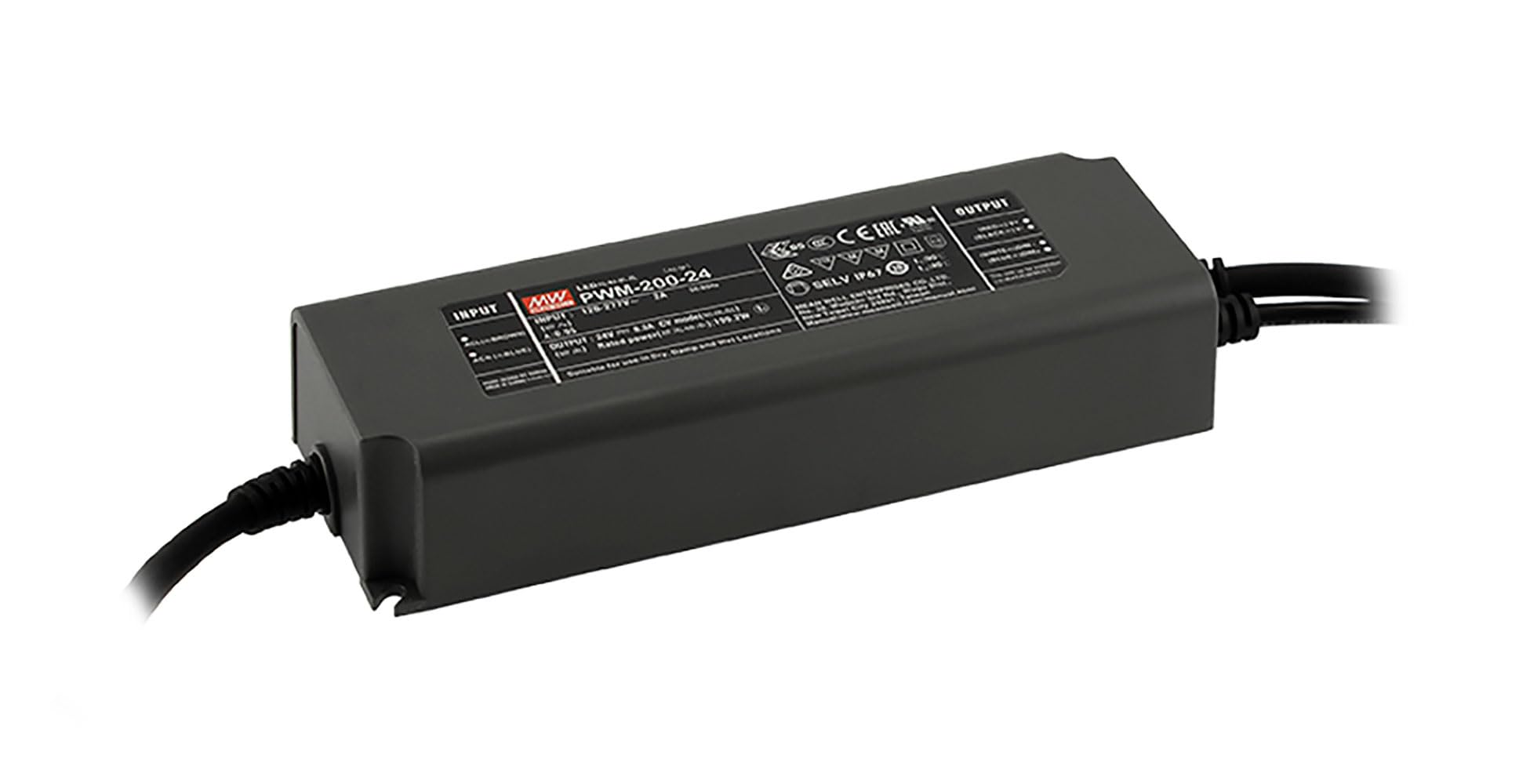 Driver LED 24V 199W MEAN WELL Haute Fréquence PWM 4kHz