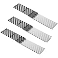 BBQ-PLUS 17'' x 6" Stainless Steel Infrared Emitter Plate and Cast Iron Grill Grates Replacement for Charbroil TRU-Infrared 2015 and Newer Commercial,Signature, Professional Series Gas Grill