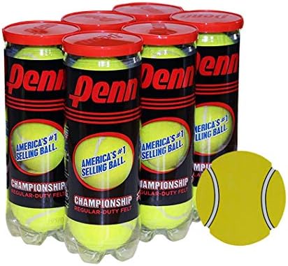 InPrimeTime Penn Championship Tennis Balls, 6 cans (18 Balls) Super Value Bundle with Exclusive Magnet