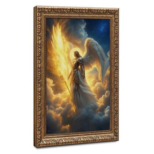 Poster sur toile Archange décoration murale Forgotten World cadre doré 30x45