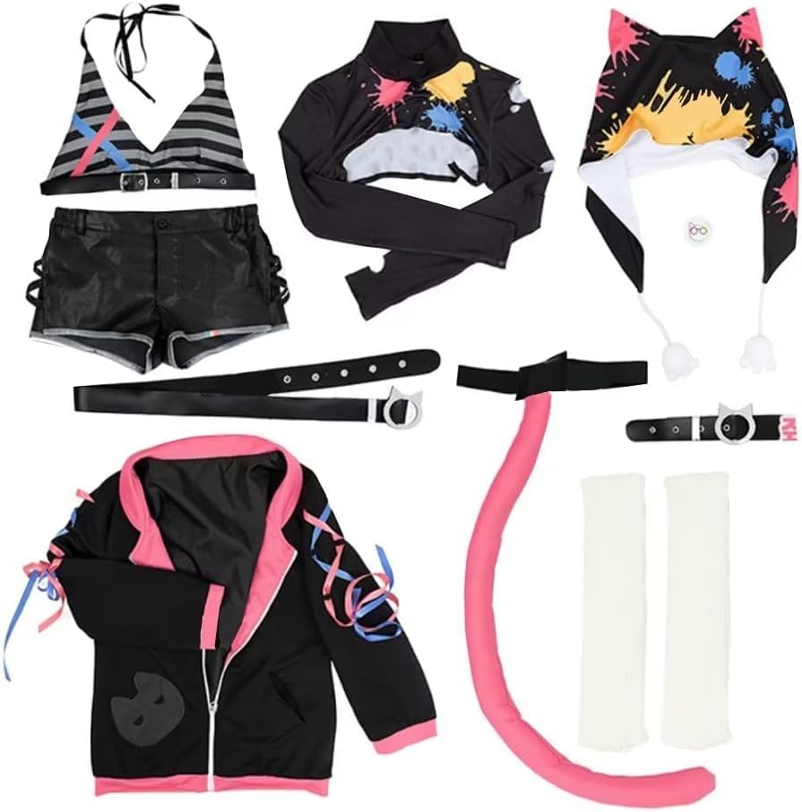 Amazon.co.jp: 【Sanjucos】 猫汰つな コスプレ 衣装+ウィッグ ぶいす